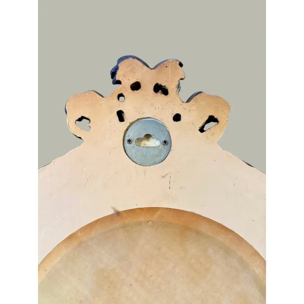 Vintage Coastal Palm Tree Resin Wall Mirrors Pair-Island Tropical Decor-Bamboo